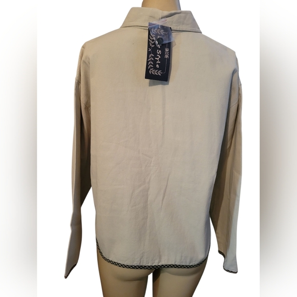 Life Style Giraffe Patchwork Jacket with Fringe Large. Safari School - Picture 4 of 5